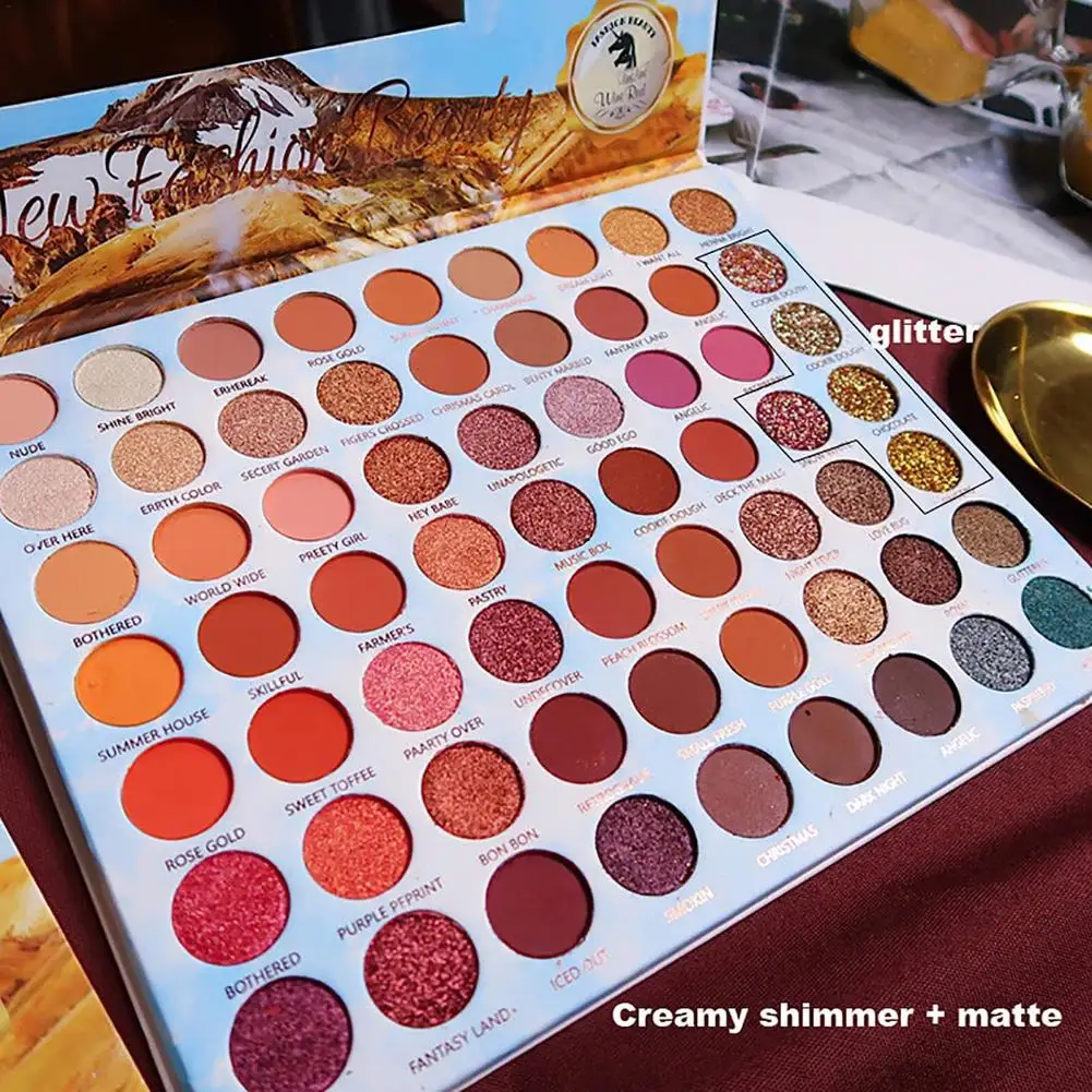 

63 Colors Glitter Eyeshadow Makeup Big Pigmented Shadow Palette Earth Color Palette Professional Shimmer Matte paleta de sombra