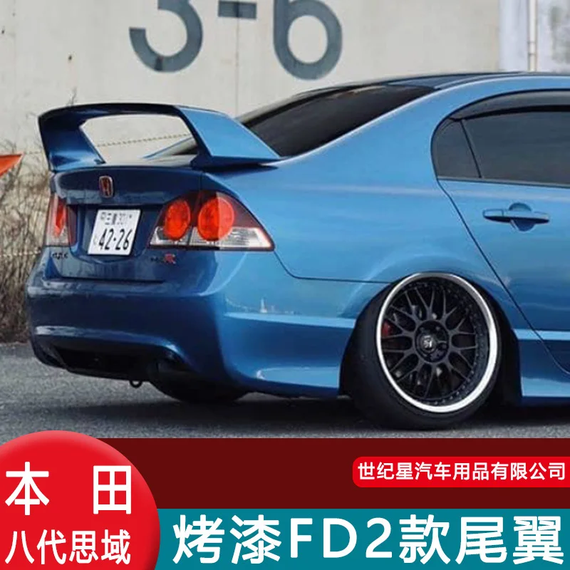 For Honda Civic FD2 2002-2013 high quality ABS Plastic Unpainted Color Rear Spoiler Wing Trunk Lid Cover Car Styling | Автомобили и