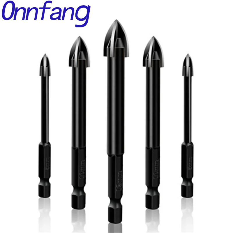 

5pcs/set Efficient Universal Drilling Tool Cemented Carbide Drill Bit Ceramic Brick Wall Hole Opening Power Tools Accessories