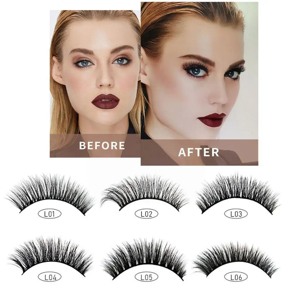 

1 Pair 3d Natural Soft Faux Mink Lashes Wispy Professional Faux Tools Makeup Makeup Professional Wholesale R9u9