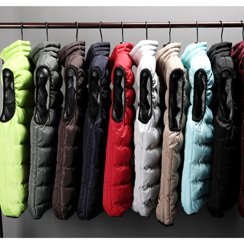 Мужская Уличная осенне-зимняя пуховая хлопковая жилетка плотный теплый
