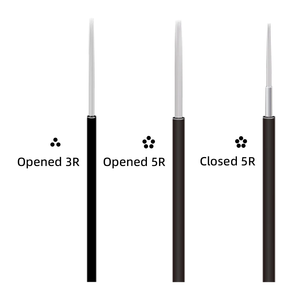 

50Pcs 3R 5R Tattoo Microblading Needles Permanent Makeup Eyebrow Lips Blade Embroidery Manual Tattoo Pen Tools