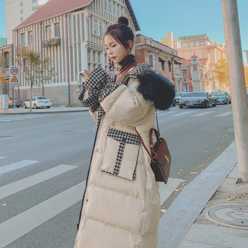 

Oversize Winter Jacket Women Clothing Outerwear Loose Warm Thicken Winter Coat Women Parkas Hooded Long Female Coat Padded K985