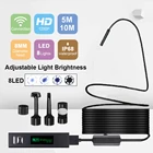 Беспроводной Эндоскоп 1200P с 8 светодиодами для AndroidiOSWindows 25 м IP68, водонепроницаемая фотокамера-эндоскоп