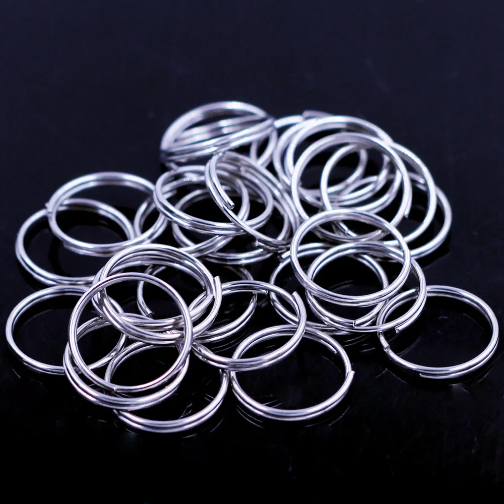 

8000Pcs Double Loops Open Split Jump Rings Round Alloy Silver Tone Jewelry DIY Finding Charms 4x0.7mm