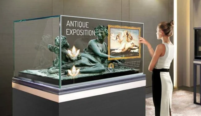 55 inch advertising transparent OLED monitor display screen