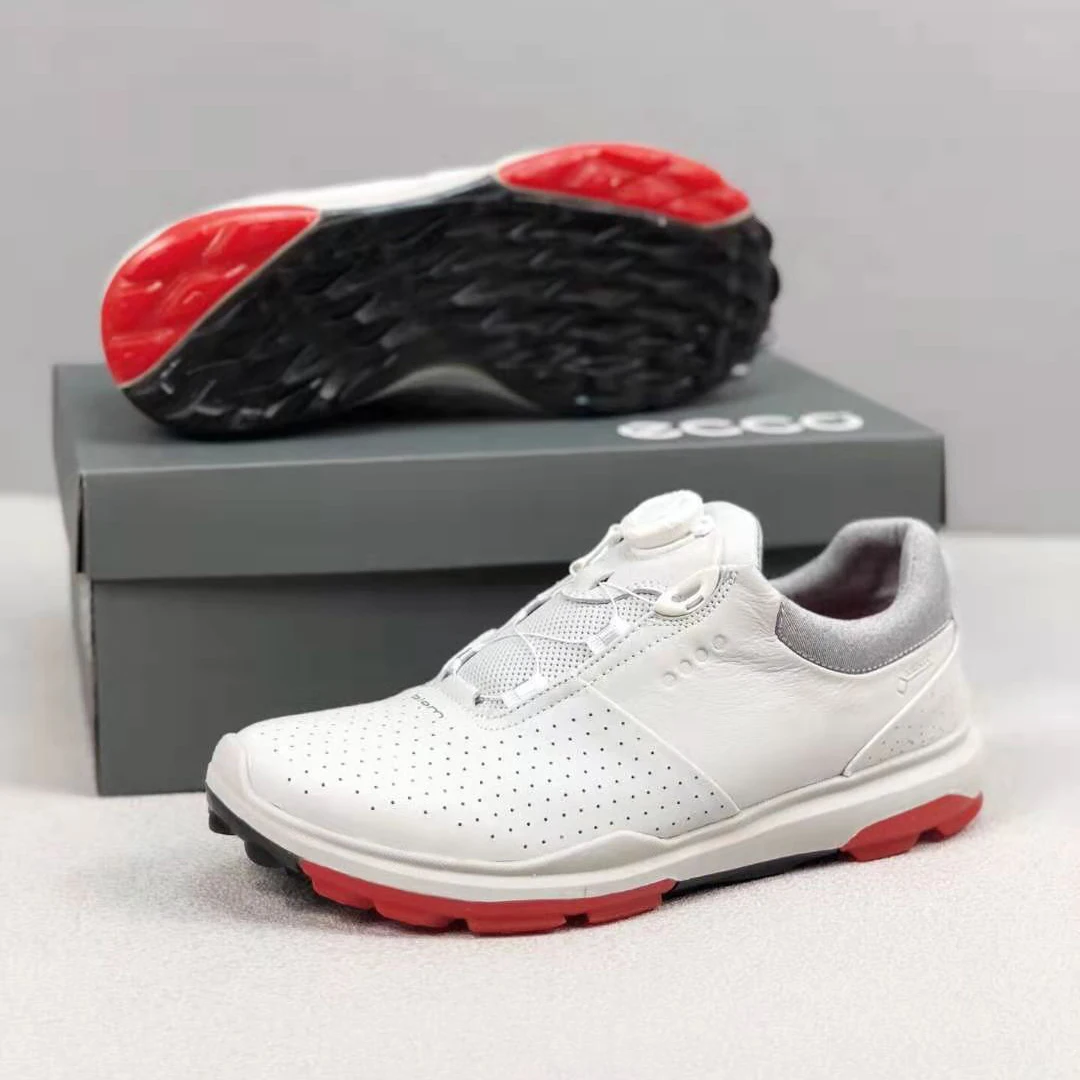 

2021 Genuine Leather Golf Shoes for Men Brand Spikeless Golf Sport Sneakers Professional Leather Golf Trainers Man Golfing Shoes