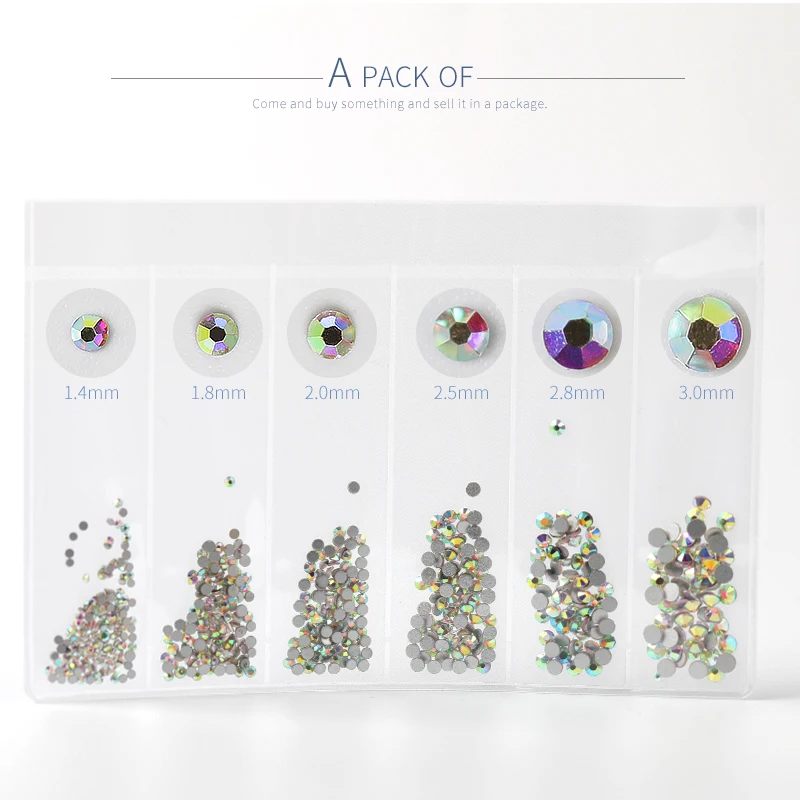 

1 Wheel Crystal AB Nail Gems Rhinestones For Nail Art Glass Geometry Flower Jewelry Nail Stone Decoration Manicure