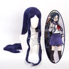 Парик для ролевых игр Shirogane Tsumugi, длинный парик темно-синего цвета для косплея на Хэллоуин, 100 см