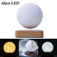 led levitating 3d moon lamp touch magnetic levitation night light bedroom decor table lamp for new year gift decorative light