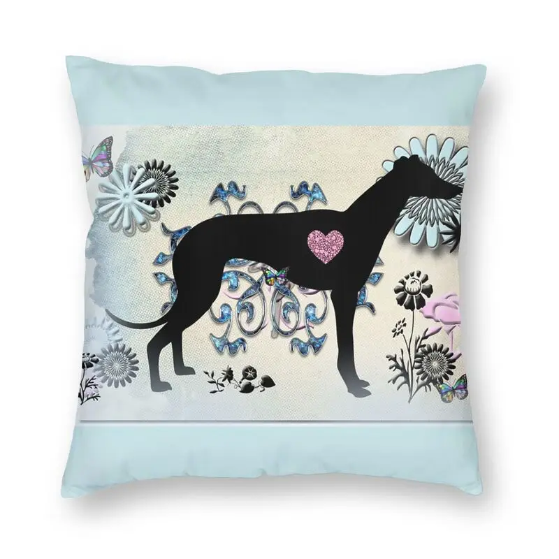 

Роскошная декоративная подушка Greyhound Sighthound Art