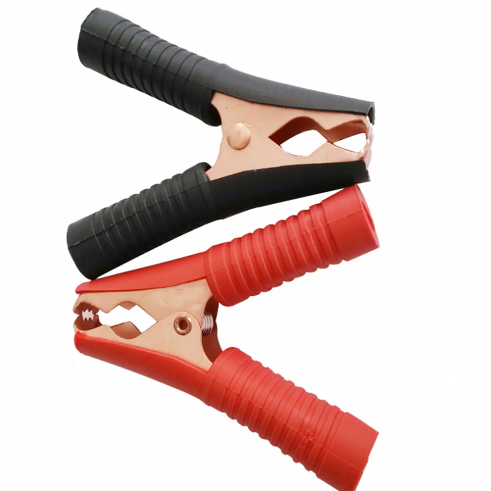 

2PCS 100A Red Black Metal Copper Alligator Clip Car Alligator Clips Battery Clamps Popular