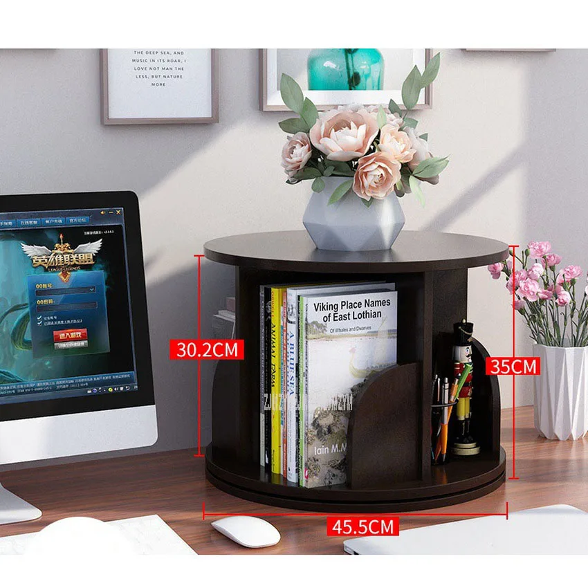 Креативная детская книжная полка простая настольная с поворотом на 360 градусов