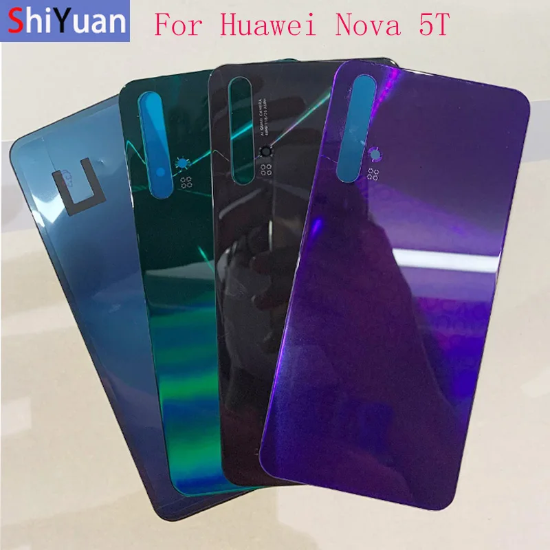 

Rear Door Housing Case Back Glass Battery Cover Panel For Huawei Nova 5T Back Glass Cover Replacement with Logo