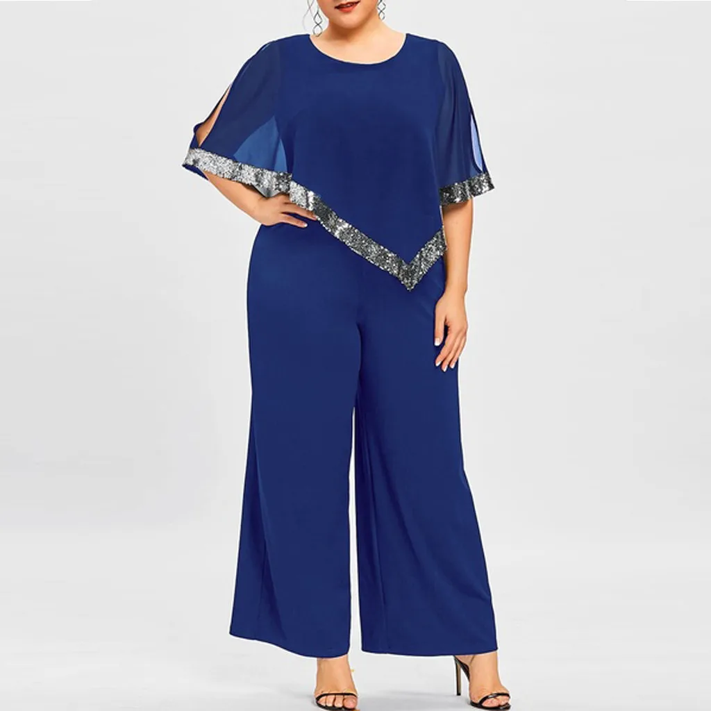 Женский комбинезон с блестками на молнии повседневные Элегантные вечерние