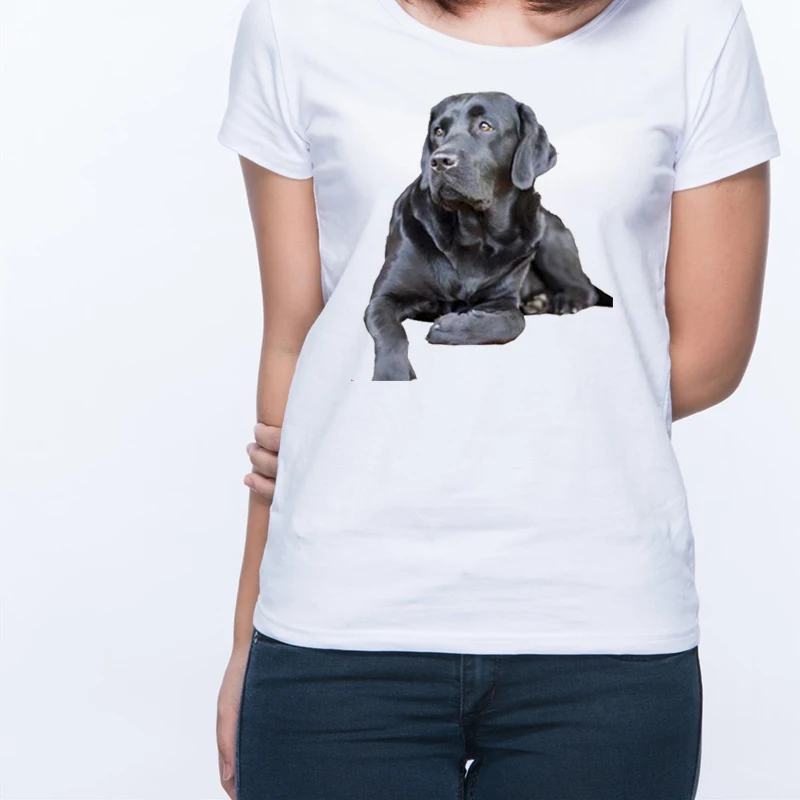 Футболки с изображением животных собаки летняя футболка Харадзюку Лабрадор