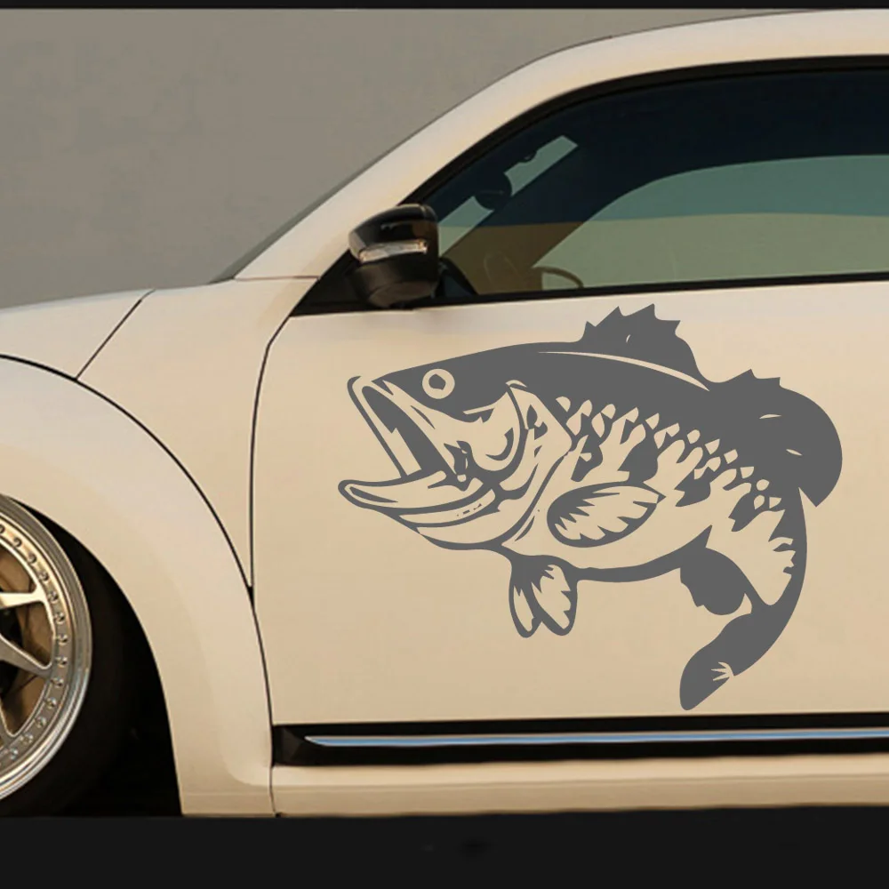 

Large Fish Hunter Car Stickers Vinyl Car Styling Auto Engine Cover Door Window Fishing Car Decal