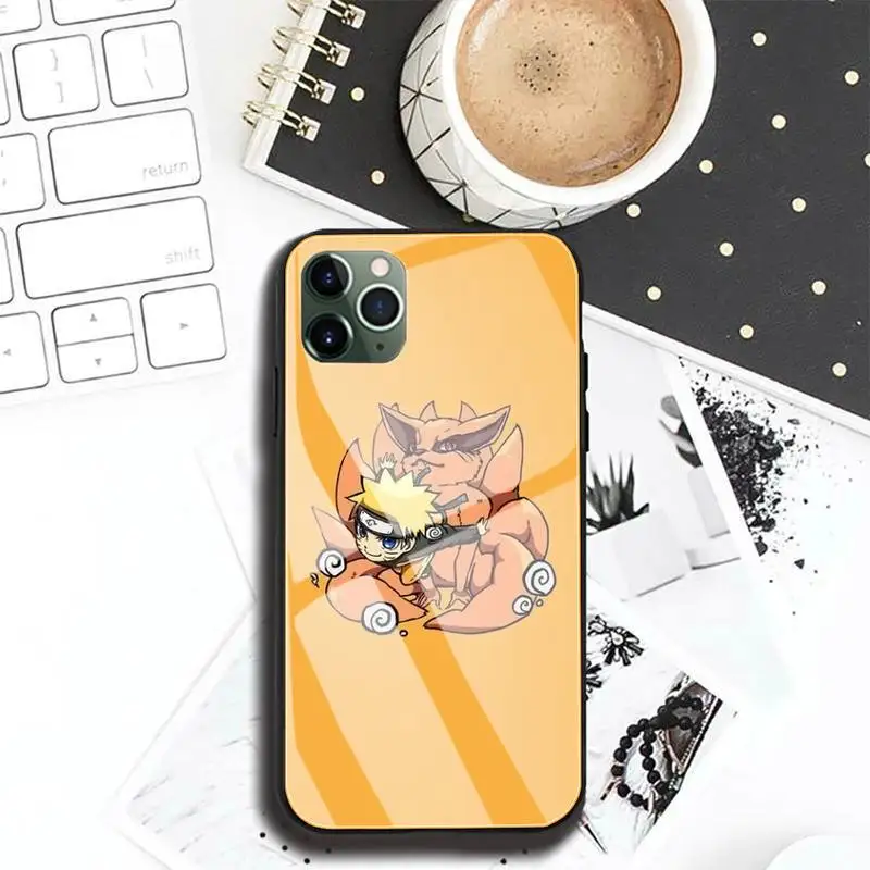 

Naruto Animes Phone Case case For Iphone 11 Pro MAX XR X 7 8Plus SE2020 DIY Shockproof Glass Soft Silicone Edge