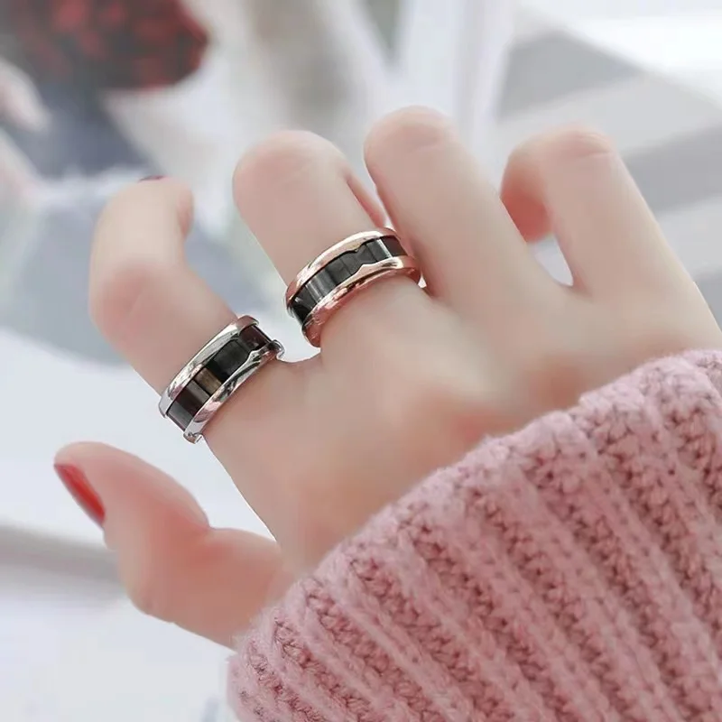 

Hot Brand Stainless Steel Ring Fashion Jewelry Men and Women Ring Lovers Christmas Gift