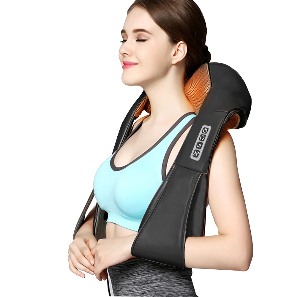 

Электронная домашняя Массажная шаль, массажер для спины, шеи и плеч, снятие боли в мышцах, шиацу, подушка для массажа плеч