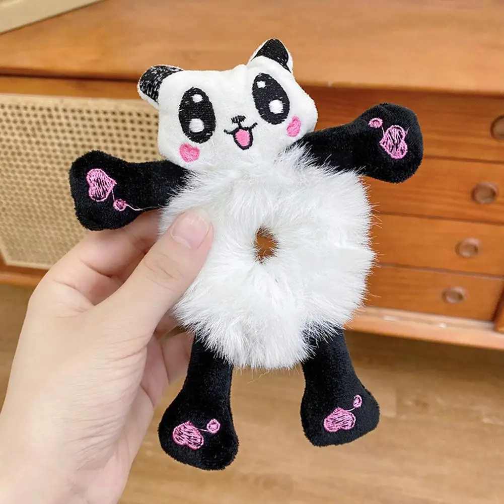 

Hug Bear Hair Ring 2022 New Cute Plush Bear Tie Head Ponytail Rubber Band Female Rope Cartoon Hair Hair Accessories Rope N9U7