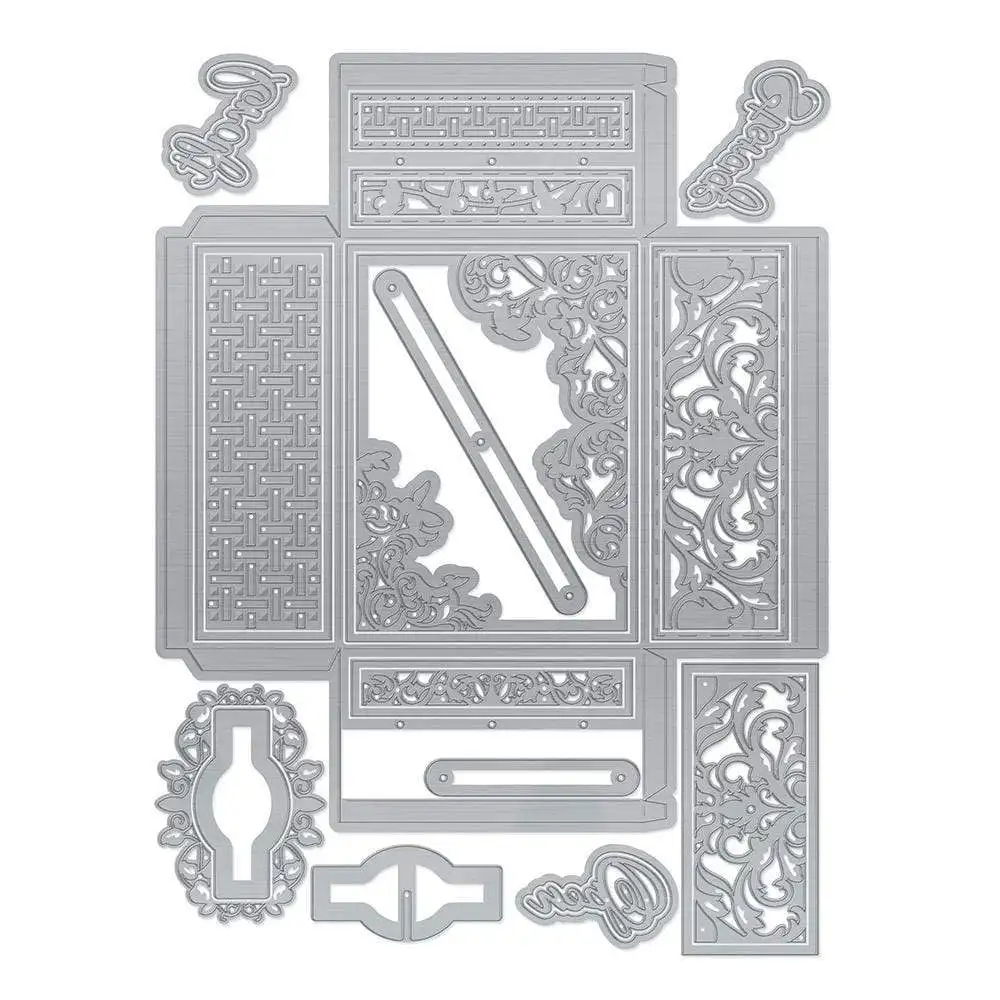 

2021 Cantilever Box Metal Cutting Dies 193*260 MM Diy Scrapbooking Photo Album Decorative Embossing PaperCard Crafts Mold