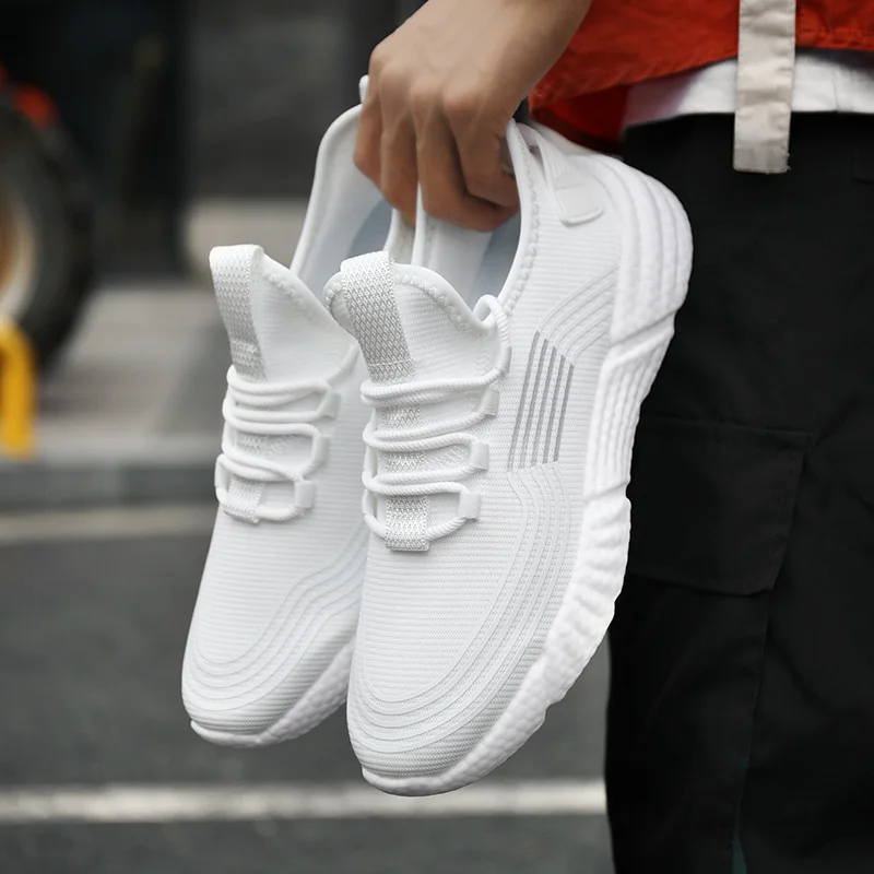 

Woven Sneakers Shoes Casual Sneakers Men Lightweight Fashion Summer Mesh Red Black Sports Sneaker Man Shoe For