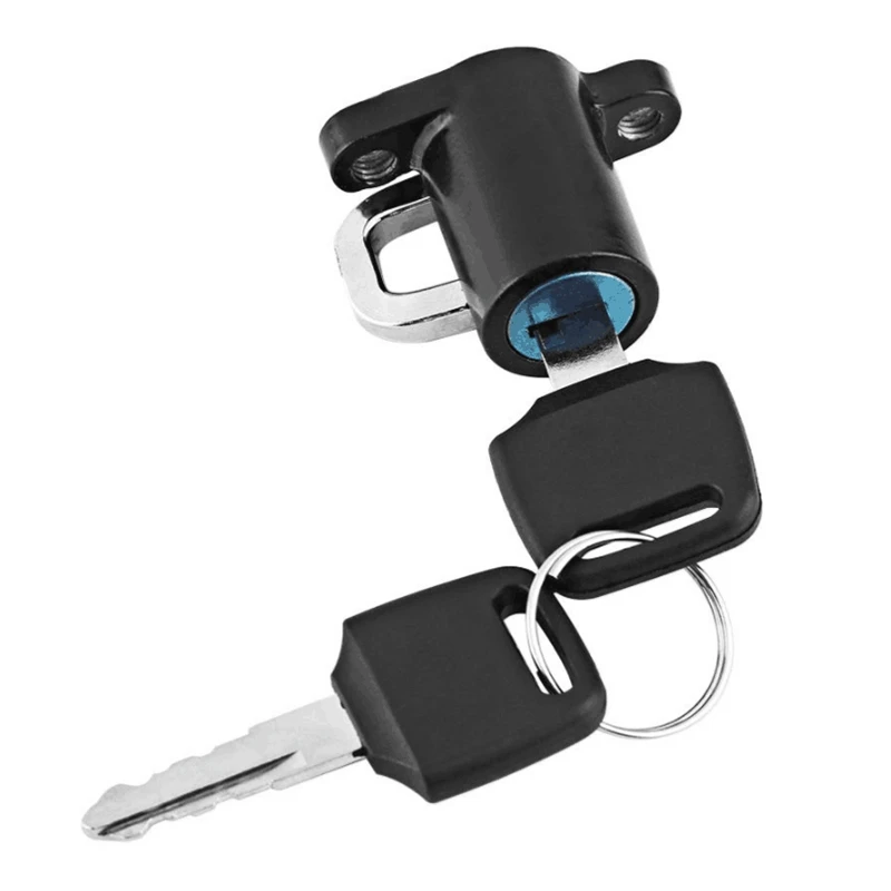 

Universal Motorcycle Motorbike Bike Helmet Lock Hanger Hook + 2 Keys Set Black