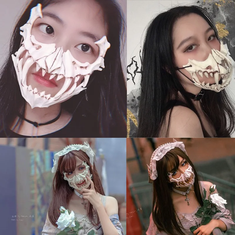 

Japanese Dragon God Mask Cosplay Eco-friendly PU Props Unisex Halloween Animal Tiger Natural Resin Masks