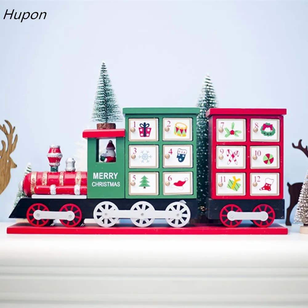 Деревянные рождественские украшения со шлейфом с Адвент-календарем 42*10*19 см 1 шт. |