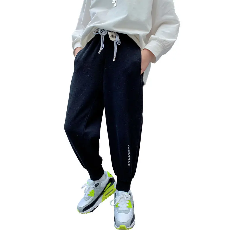 

Simple Spring Autumn Boys Long Pants Capris Kids' Trousers Casual TrackPants Cotton Children Clothing Teenage High Quality