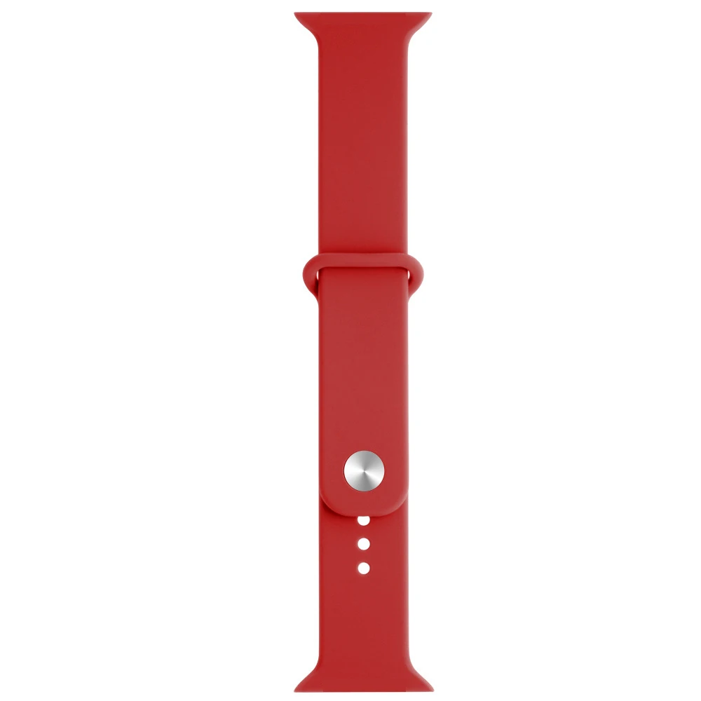 red Ремешок для iwatch серии 4 40 мм 44 мм для Apple Watch серии 4 3 38 мм 42 мм мягкий силиконовый дышащий сменный спортивный ремешок - Цвет: red