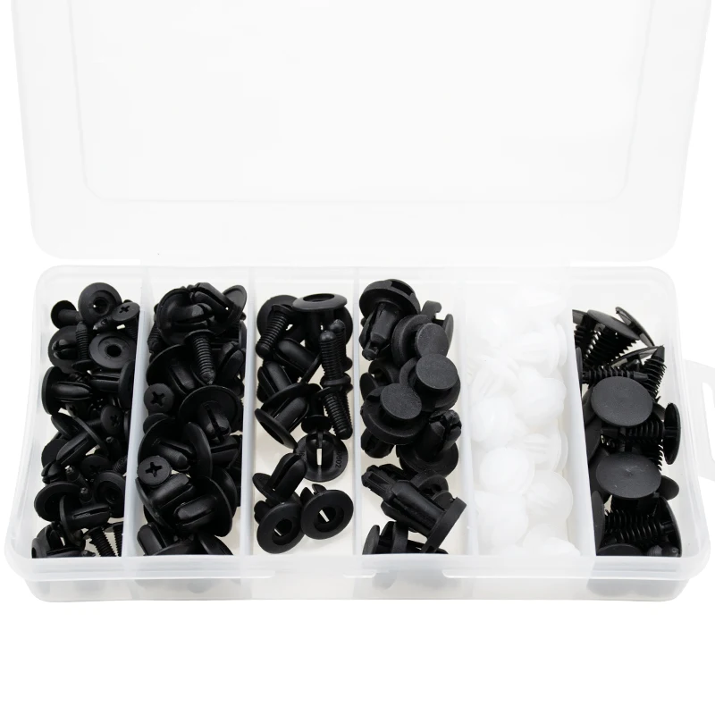 

100pcs Car Auto Bumper Guards Fender Card Buckle Door Trim Panel Plastic Rivets Front Dumper Fastener Push Pin Clips Accessorise