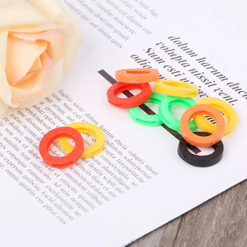 10Pcs Bright Colors Hollow Silicone Key Cap Covers Topper Keyring Rings Car House Case |