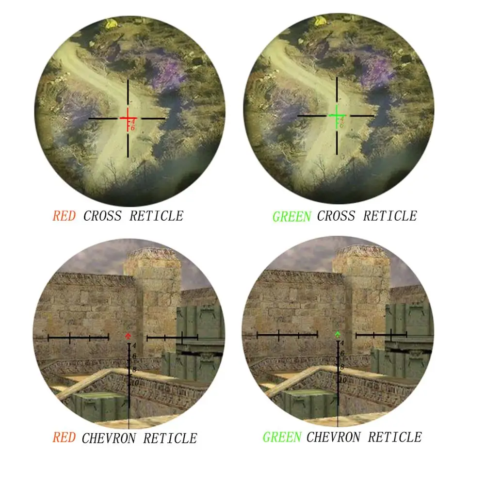 Оптический прицел песочного цвета оптика из настоящего волокна красный зеленый