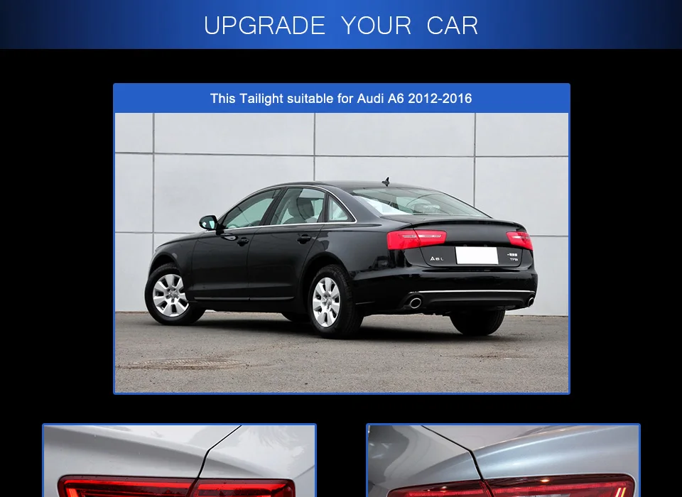 AKD автомобильный Стайлинг для A6 задние фонари 2012- A6L классический светодиодный задний фонарь светодиодный DRL динамический сигнал тормоза Обратный Авто аксессуары