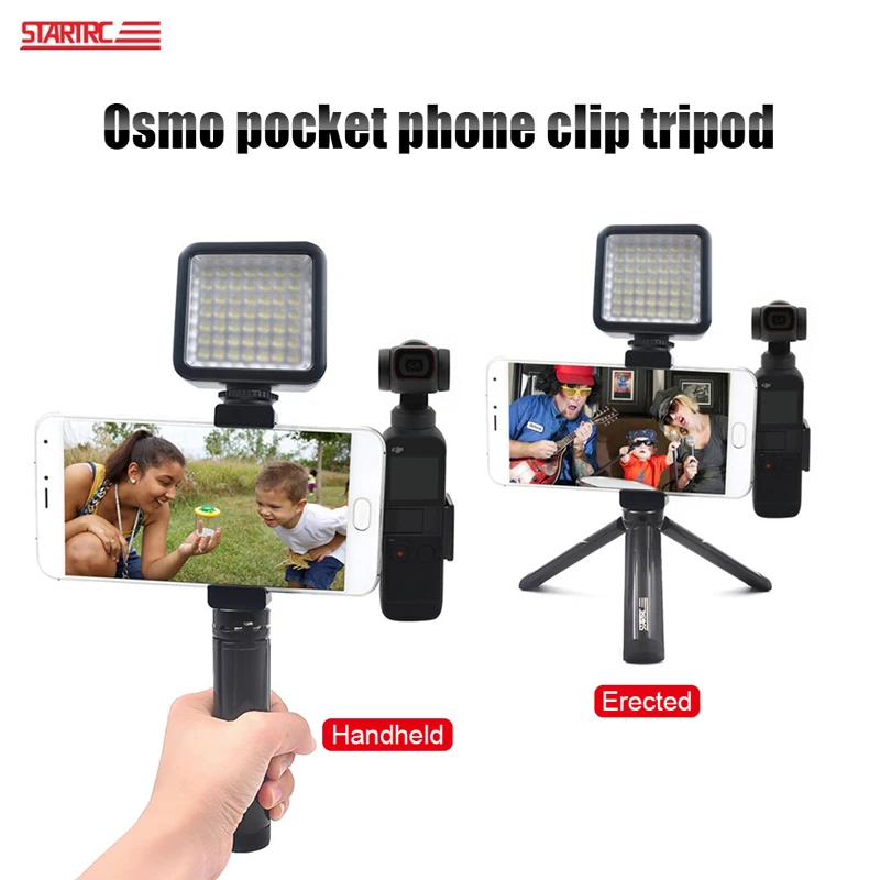 

STARTRC DJI Osmo Pocket 2 Карманный штатив 2 держатель кронштейна для телефона светодиодные фонари DJI Osmo Pocket 2 расширительные аксессуары