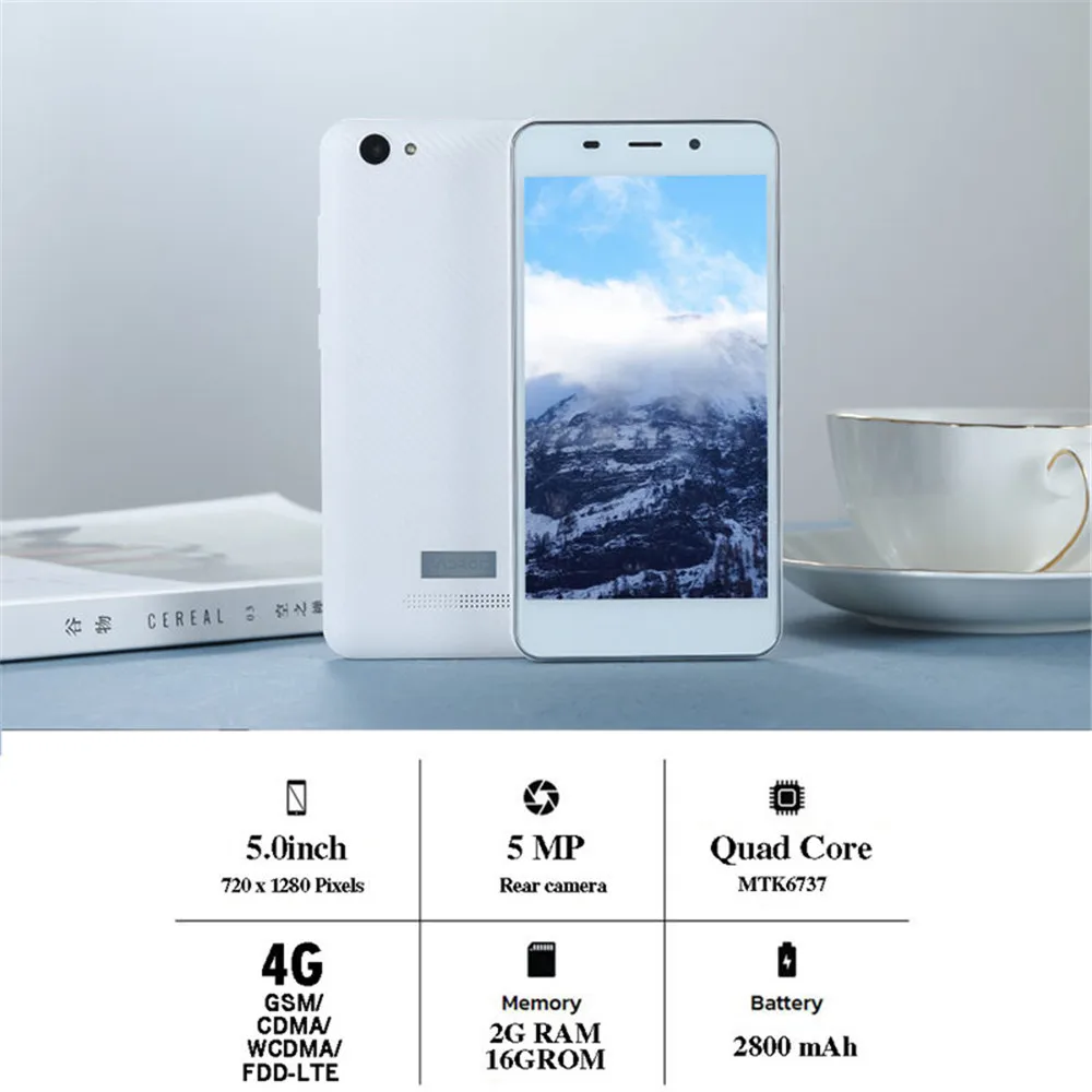 A2 4G LTE смартфоны 2G RAM 16G ROM android 6 0 MTK6737 четырехъядерный 5 дюйма мобильные телефоны