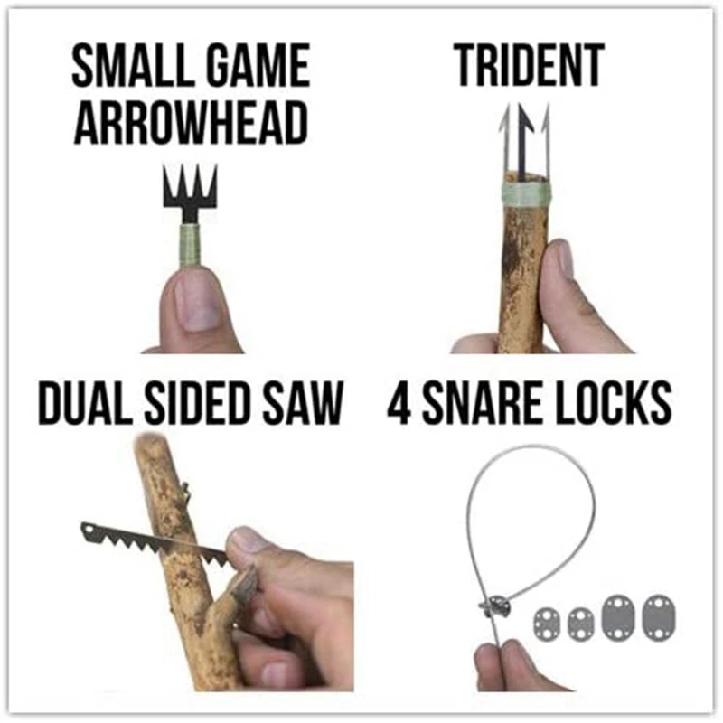 

5 Pcs Survival Tool Card,22 in 1 Stainless Steel Survival Multi Tools & 1set Bike Coil Spring Suspension Shock Shox