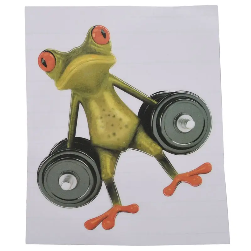 Забавные 3D наклейки на автомобиль лягушки s грузовик окно наклейка гантели