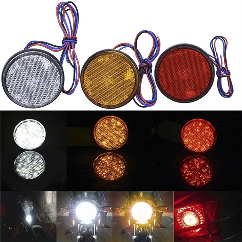 1 шт. 24 SMD мотоциклетный Автомобильный Круглый задний стоп светильник s поворотный
