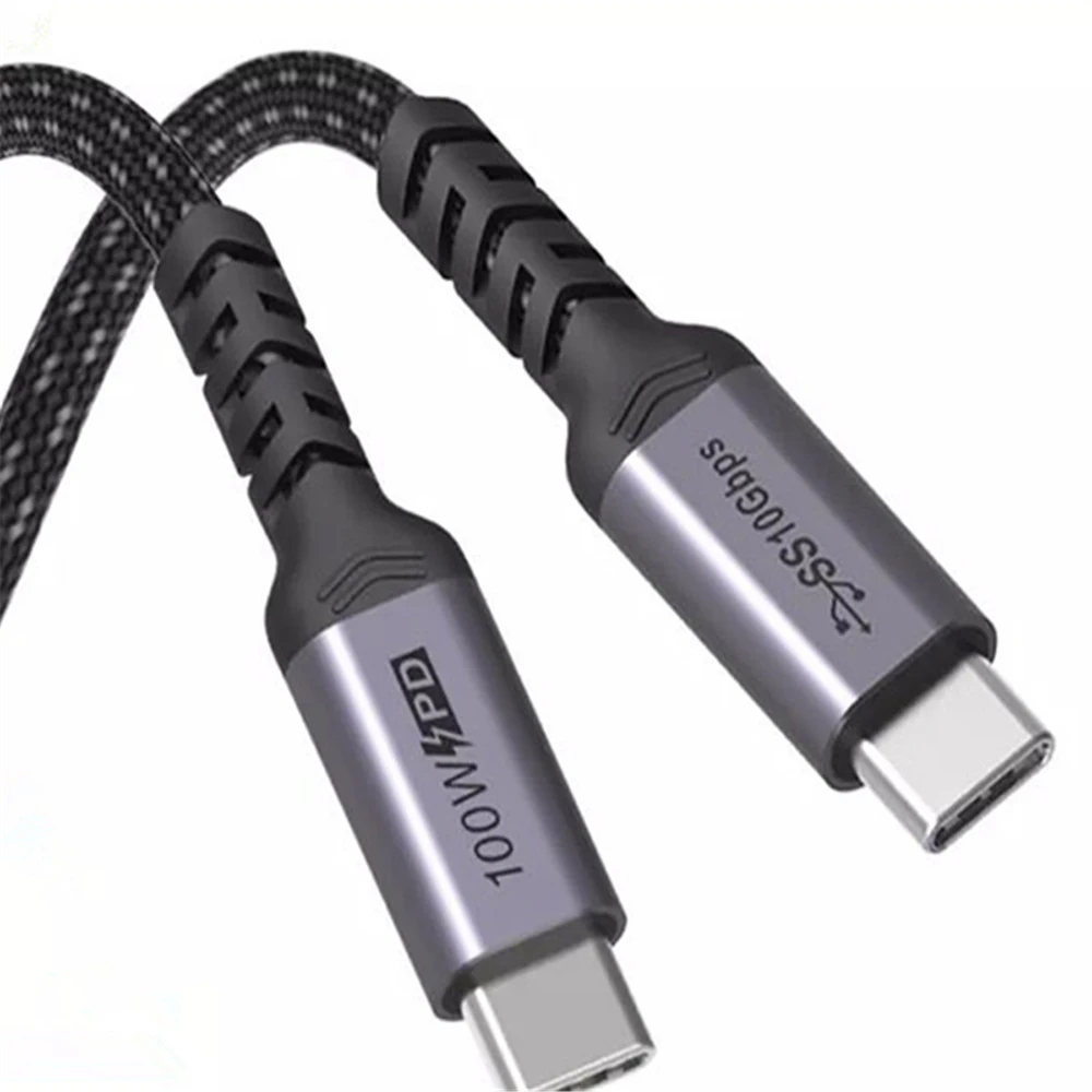 

USB 3.1 Gen2 Type C Cable 100W 10Gbps 4K 60Hz Cable USB Tipo C Fast Charge Data USB C For Samsung Note 20 Xiaomi Huawei