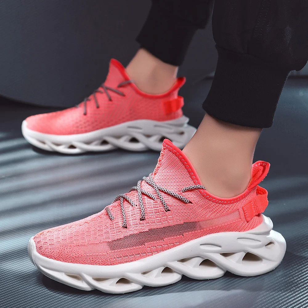 Мужские кроссовки с плетеной подошвой модный светильник повседневная обувь