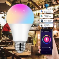 colorful light bulbs with smart life apps wifi 9w color changing light led bulb dimmable alexa compatible tuya smart life