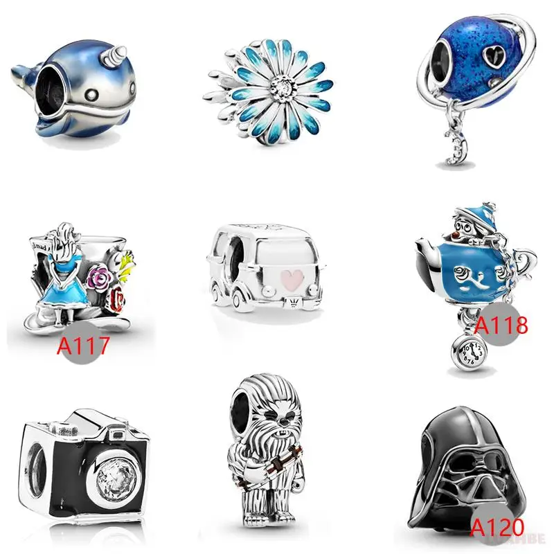 

High Quality S925 Sterling Silver Enamel Camera Dolphin Charm Beads Suitable For Original Pandora Bracelet Diy Ladies Jewelry