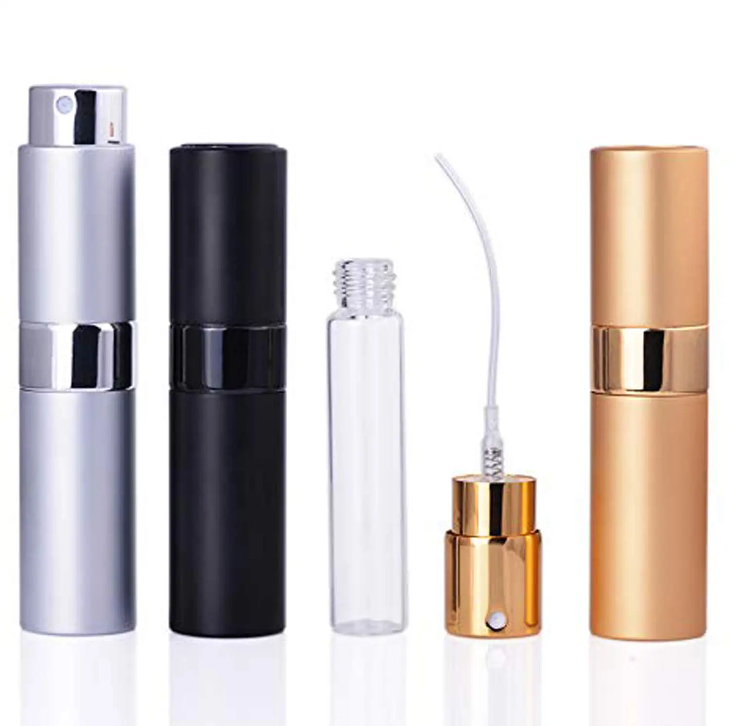 

Metal Aluminum Perfume Bottle Cosmetic Spray Bottle Portable Empty Bottle Travel Sub-bottle Liner Glass 8ml10ml15ml20ml