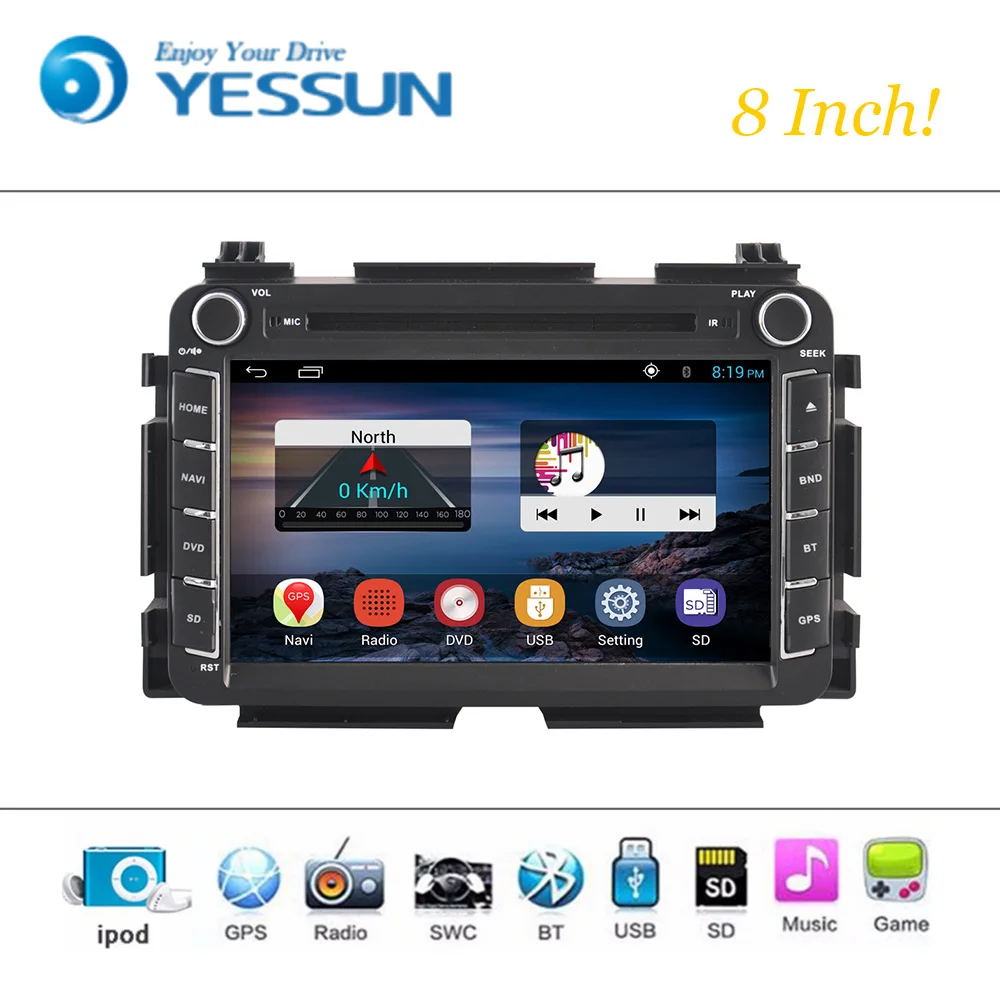Автомобильный DVD-плеер система Wince для Honda Vezel Авторадио стерео GPS-навигация