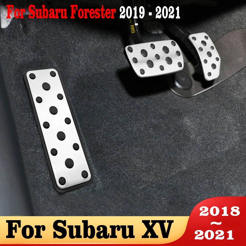 

Stainless Steel Car Fuel Brake Pedal Footrest Clucth Pedal Cover Accessories For Subaru XV 2018-2021 Forester 2019 2020 2021