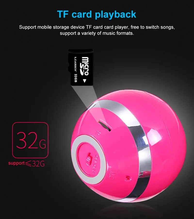 Колонка светодиодный мини беспроводной Bluetooth динамик TF USB Портативный Музыка
