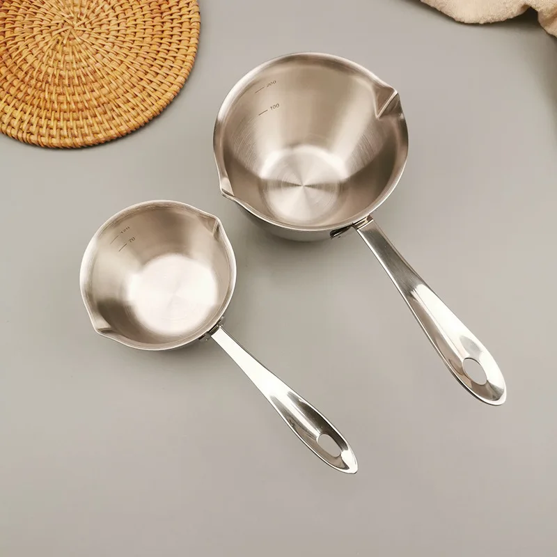 

120/200ML Stainless Steel Milk Measuring Pot Frothing Espresso Coffee Pots with Long Handle Craft Coffee Cappuccino Cups Pot